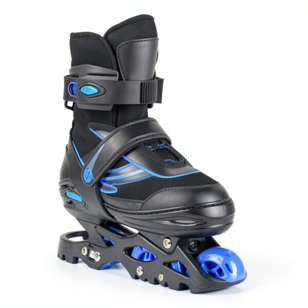 PIPIZHU Boys Inline Skates Blue Adjustable Light Up Wheels-1