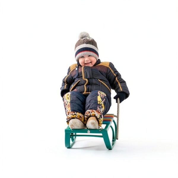 Black Knitted Gloves Acrylic Material Kids Winter Warmth-1