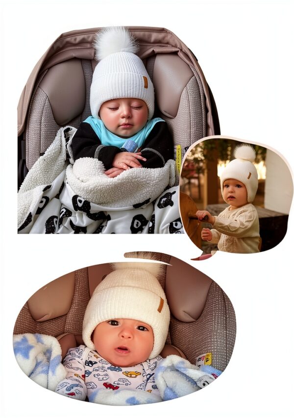 Baby Winter Hat Cozy Fleece Lined Earflaps Boys Girls-3