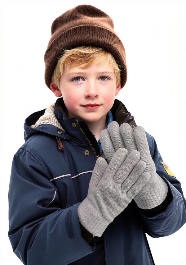 Cooraby Boys Winter Gloves Thick Warm Full Finger Design-3